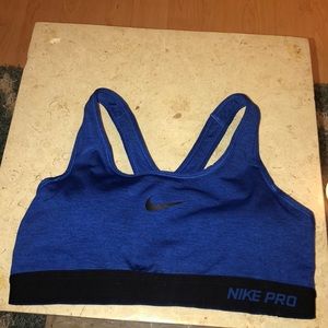 NIKE PRO Blue Medium support sports bra size M